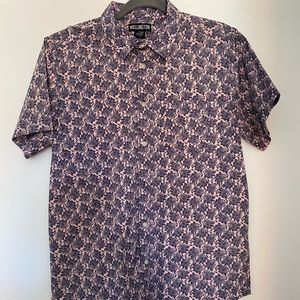 Wellington short sleeve casual button Rose shirt